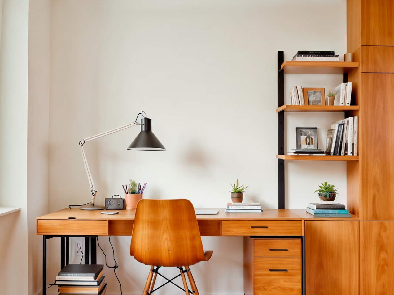 🖤 Estudio Moderno con Detalles en Negro